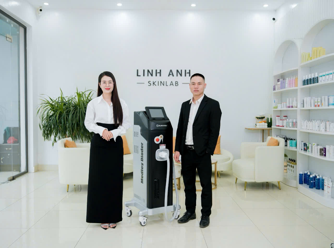 Chuyển giao lắp đặt máy triệt lông Diode Laser Medley độc quyền tại Lạng Sơn cho Linh Anh Skinlab